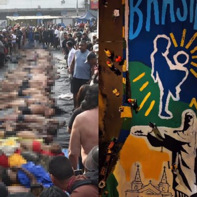 Rua no Rio, onde mais de 60 corpos foram enfileirados, ganha cores da Copa