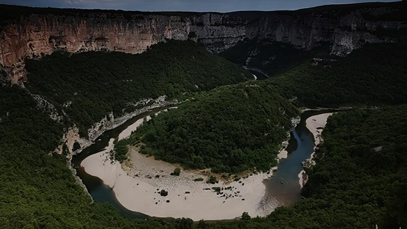 A view from an outlook of Cirque de la Madeleine, a prominent loop in the Ardèche River located within the Gorges de l'Ardèche in southern France (Credit: Getty Images)