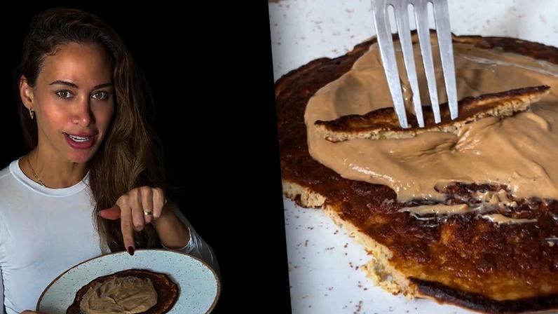 Panqueca proteica com 4 ingredientes da Ingrid Vasconcelos — Foto: Arquivo Pessoal