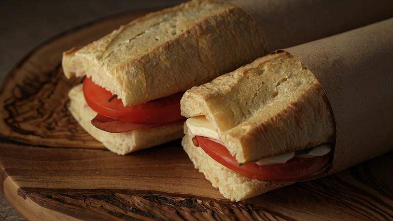 pão ciabatta de carne seca