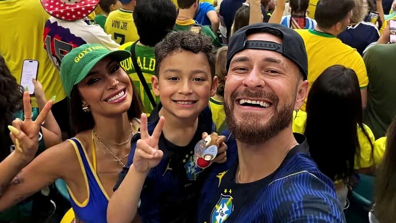 Bianca Andrade e Fred Bruno com o filho, Cris — Foto: Reprodução/ Instagram