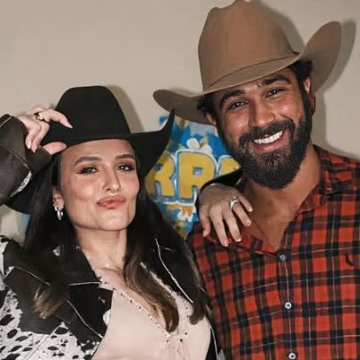 Larissa Manoela abre temporada de festas juninas com o marido André Frambach