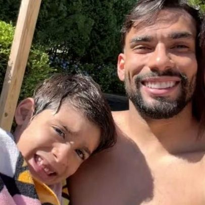 Duda Fournier e Paquetá curtem dia de descanso com os filhos na Copa
