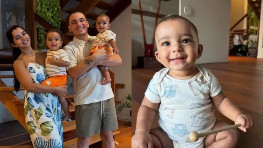 Ary Mirelle e João Gomes são pais de Joaquim e Jorge — Foto: Reprodução/ Instagram @arymirelle