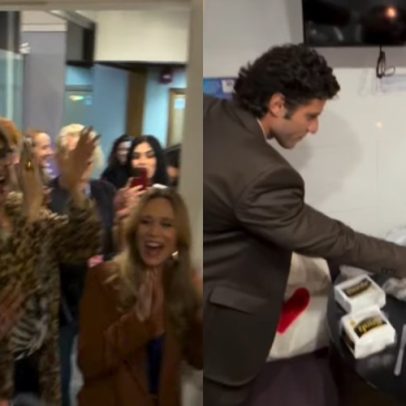 Flávia Alessandra acompanha bastidores de festa com elenco de Quem Ama Cuida