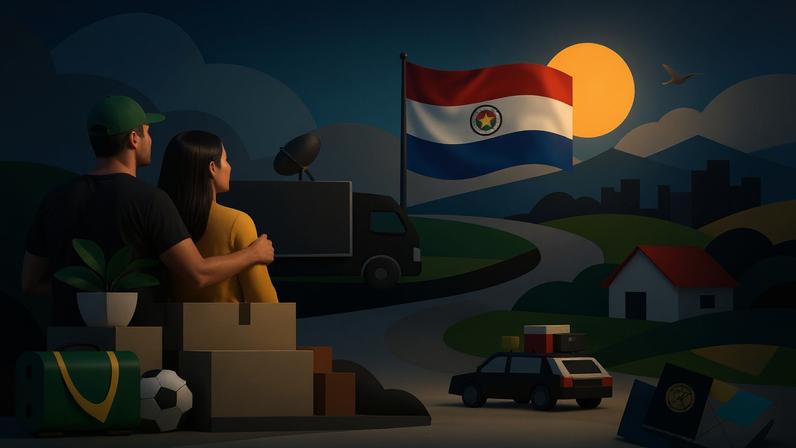 O Paraguai mantém uma jornada semanal de 48 horas, tributação reduzida e incentivos claros para instalação de indústrias. O resultado aparece na prática: empresas atravessam a fronteira e empregos acompanham esse movimento. (Foto: Imagem criada utilizando Open AI/Gazeta do Povo)