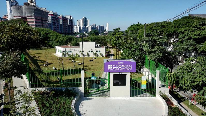 Fotografia colorida mostrando o Parque da Mooca Vereador José Índio-Metrópoles