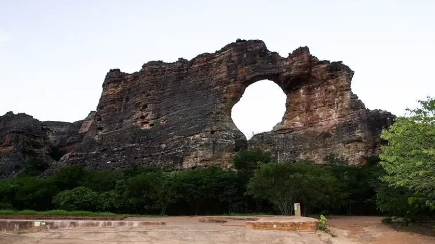 Parque Nacional da Serra da Capivara, no estado do Piauí.