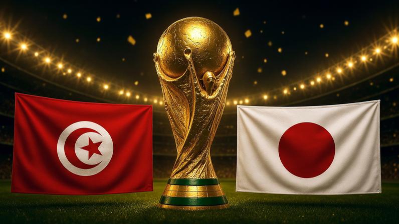 Tunísia x Japão será o milésimo jogo da história das Copas — Foto: Arte IA
