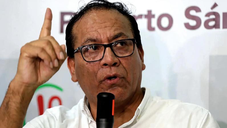 O candidato de esquerda à presidência do Peru, Roberto Sánchez. (Foto: Paolo Aguilar/EFE)