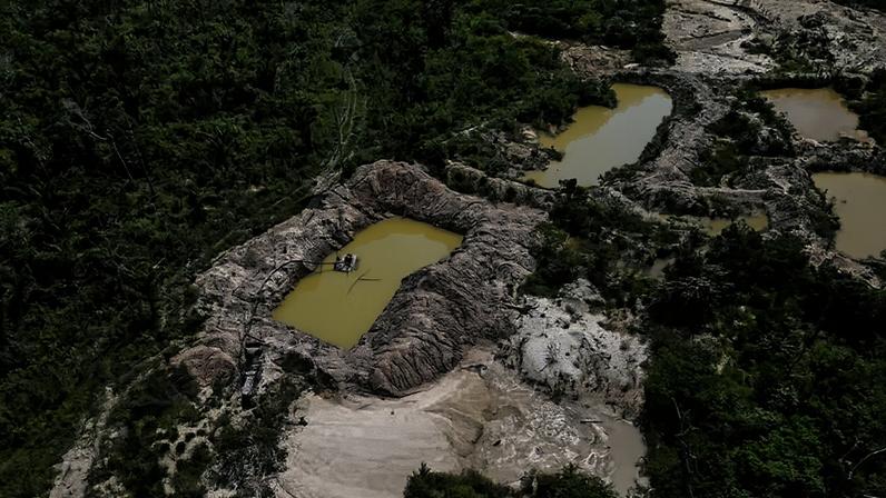 Garimpo ilegal na Amazônia.