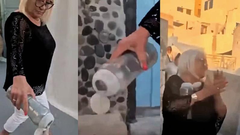 1 de 1 Turista gera fúria em moradores ao espalhar cinzas do marido por ruas - Foto: Reprodução/X