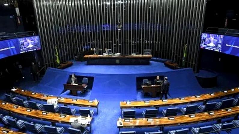 Plenário do Senado Federal durante sessão deliberativa ordinária. Ordem do dia