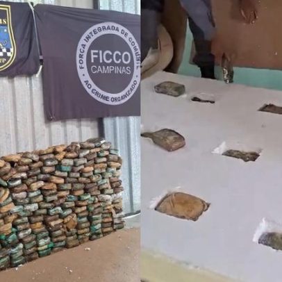 Polícia apreende 236 kg de drogas escondidas em colchões