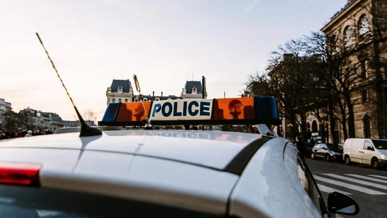 Foto colorida de viatura policial da França