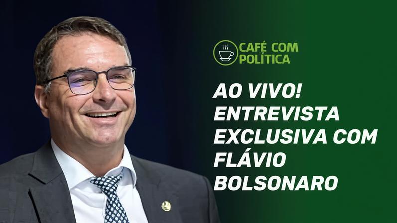 Senador Flávio Bolsonaro concede entrevista ao vivo a O TEMPO