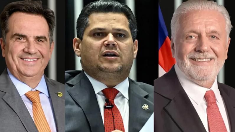 Da esquerda para a direita: Ciro Nogueira (PP-PI), Hugo Motta (Republicanos-AP), Davi Alcolumbre (União-AP) e Jaques Wagner (PT-BA)