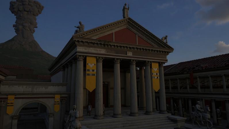 Mt. Vesuvius erupts over the ancient city of Pompeii in a new augmented reality feature.