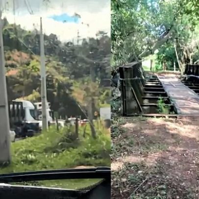 Ponte metálica de 20 metros é roubada de cidade no interior de Minas Gerais