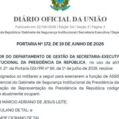 GSI nomeia major e tenente como assistentes em portaria