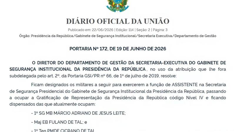 Portaria nº 172, de 19 de junho de 2026 - versão certificado do Diário Oficial da União