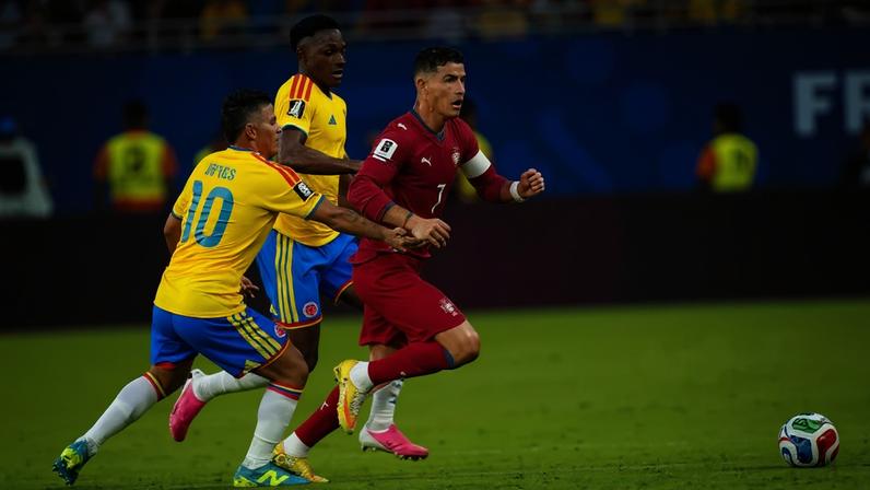 Cristiano Ronaldo fez um jogo apático no empate de Portugal contra Colômbia