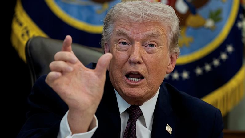 Presidente Donald Trump durante cerimônia na Casa Branca