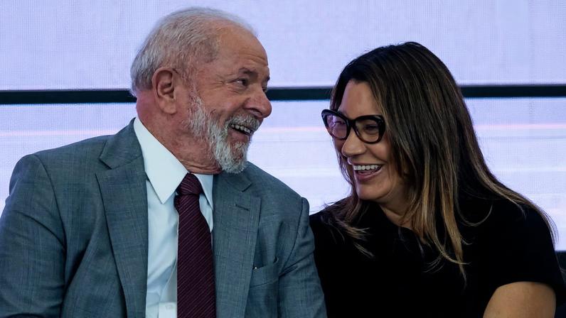O presidente Lula e a primeira-dama Janja