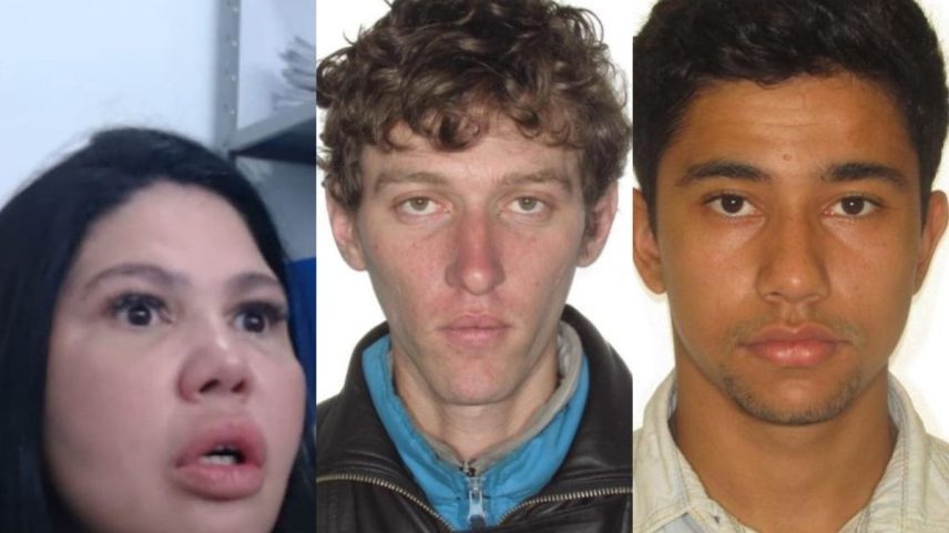 Montagem colorida com a foto dos três novos presos por suspeita de envolvimento na morte da jovem Maria Eduarda Rodrigues de Freitas, no último dia 13, em Limeira, interior de São Paulo.