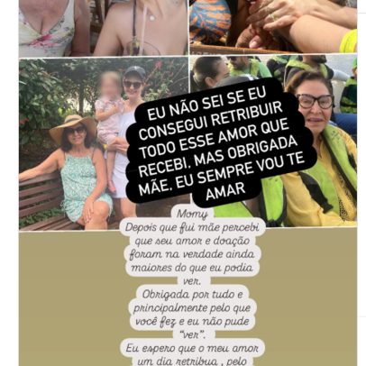 Filha homenageia mãe que morreu após cair de escada durante voo