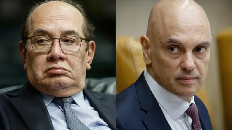 Gilmar Mendes (à esq.) e Alexandre de Moraes (à dir.) estão em Portugal para o 14º Fórum de Lisboa