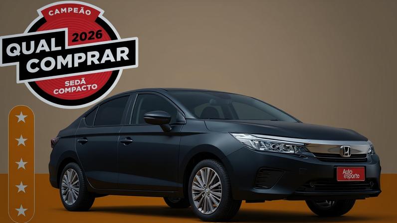 Qual Comprar 2026 - Sedã Compacto - Honda City Sedã — Foto: Autoesporte