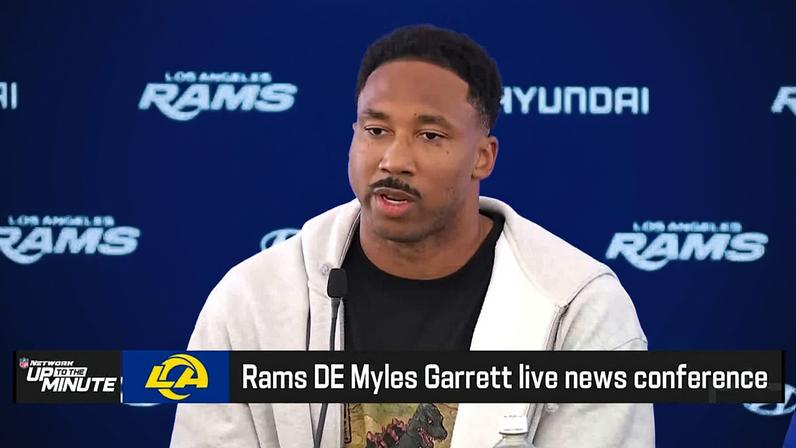 Myles Garrett faz coletiva de imprensa de abertura com os Rams