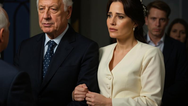 Antônio Fagundes e Letícia Colin como Arthur Brandão e Adriana em Quem Ama Cuida.