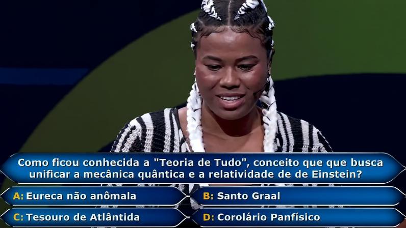 Lorrayne no Quem Quer ser um Milionário - Metrópoles