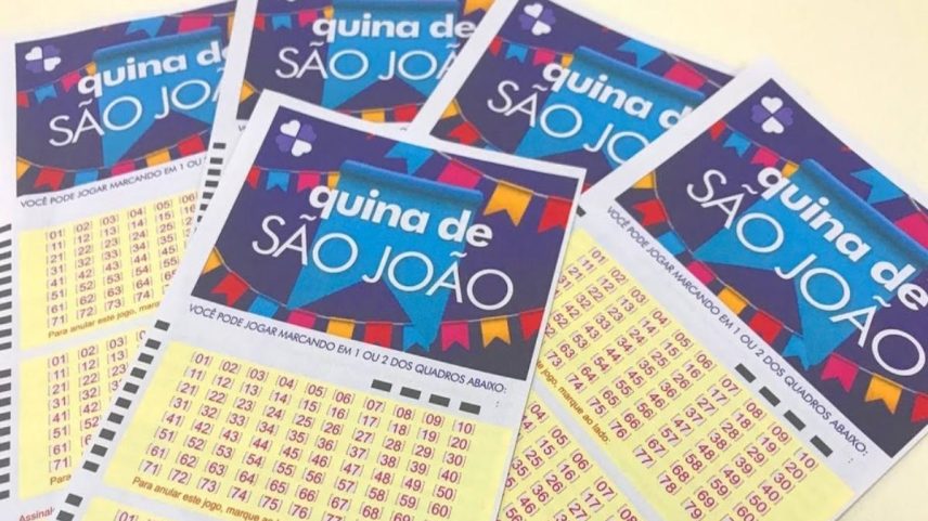 Imagem colorida mostra volante da Quina de São João - Metrópoles