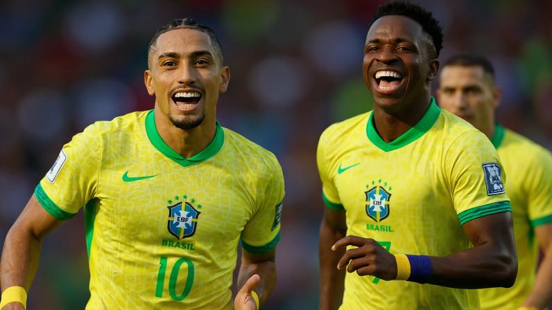 Raphinha e Vini Jr são as principais armas ofensivas da seleção brasileira para o duelo com Marrocos