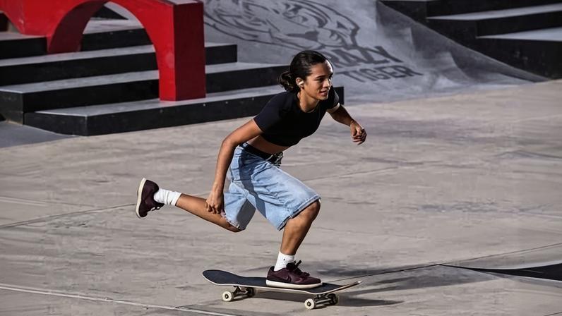 Rayssa Leal em ação na Copa do Mundo de Roma