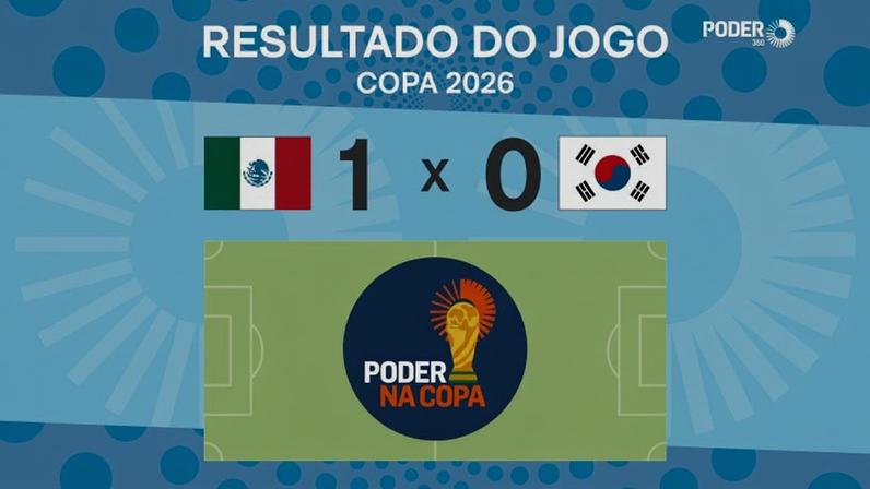 A seleção do México venceu a da Coreia do Sul por 1 a 0 pelo Grupo A da Copa