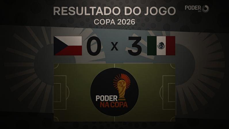 A seleção do México venceu a da República Tcheca por 3 a 0, pelo Grupo A da Copa