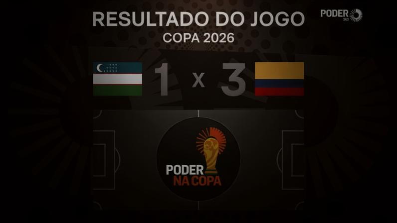 Colômbia vence Uzbequistão por 3 a 1 na Copa 2026