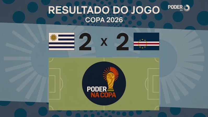 As seleções de Uruguai e Cabo Verde empataram em 2 a 2, pelo grupo H da Copa