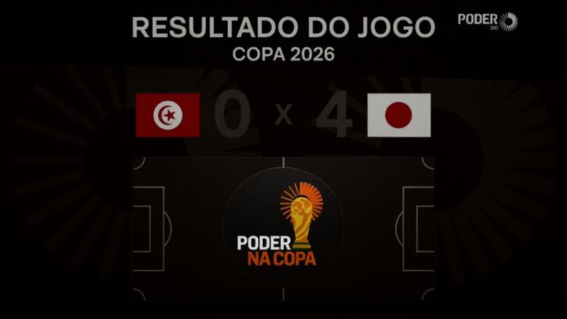 A seleção do Japão venceu a da Tunísia por 4 a 0, pelo Grupo F da Copa