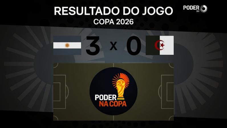 A seleção da Argentina venceu a da Argélia por 3 X 0, em jogo do Grupo J