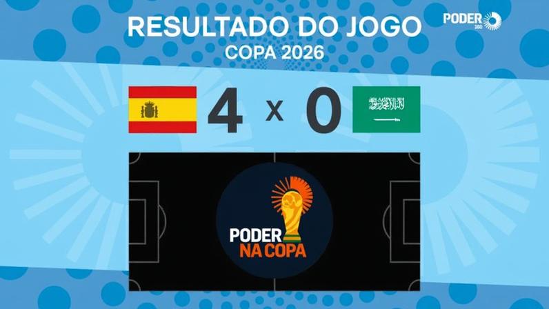 A seleção da Espanha venceu a da Arábia Saudita por 4 a 0, pelo Grupo H da Copa