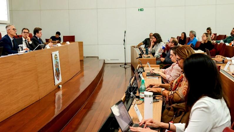A reunião do Conselho de Graduação foi realizada no dia 18 de junho, na sala do Conselho Universitário, no prédio da Reitoria, em São Paulo – Foto: Cecília Bastos / USP Imagens