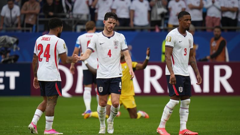 Declan Rice, volante da Inglaterra, após empate por 0 a 0 com Gana — Foto: Reuters/David Butler