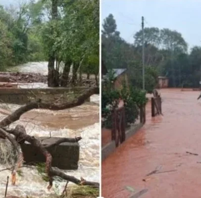 Chuvas fortes interditam estradas e causam prejuízos no Rio Grande do Sul