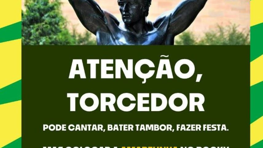 Alerta da torcida do Brasil em brincadeira da "maldição" — Foto: Reprodução