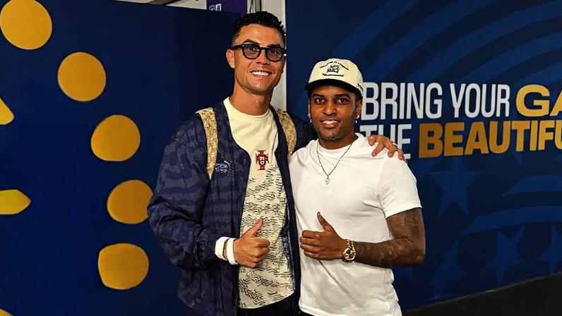 Rodrygo se encontro com Cristiano Ronaldo em Miami